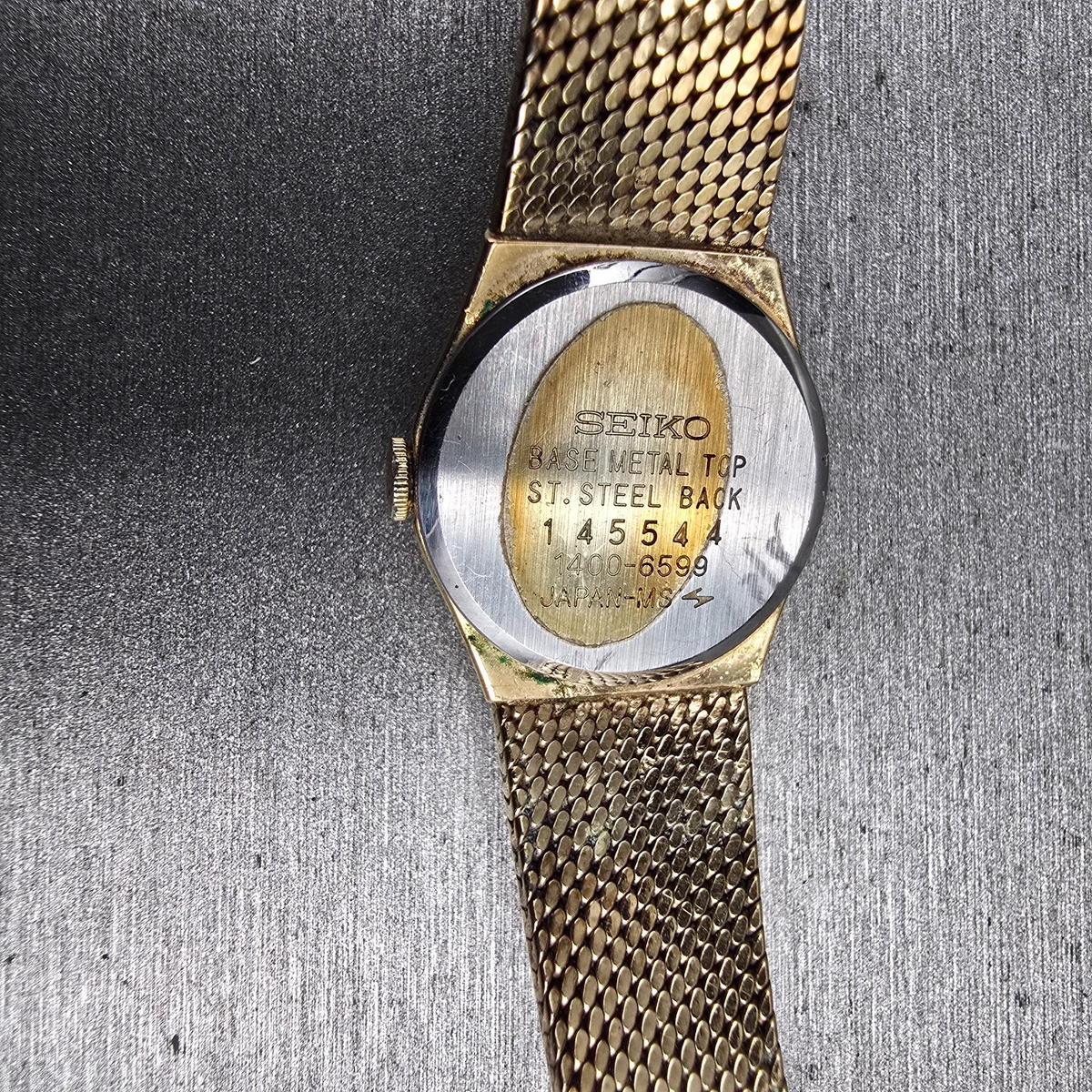 Seiko Lassale Watch Women 20mm Bronze Dial Gold Tone Diamonds 1400-6599 New Batt10