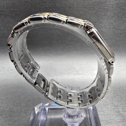 Seiko Tank Watch Women 17mm White Dial Two Tone Rectangle 4N00-F170 New Battery8