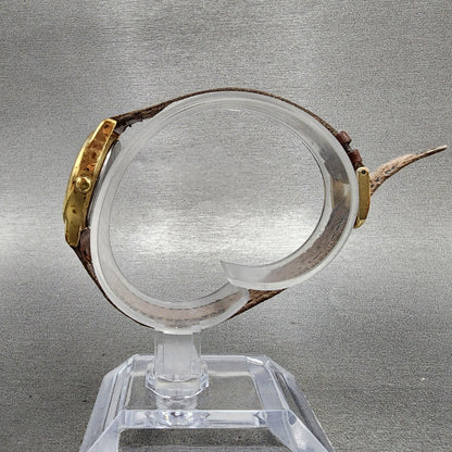 Seiko Avenue Watch Women 24mm White Dial Gold Tone 2g380130 New Battery6