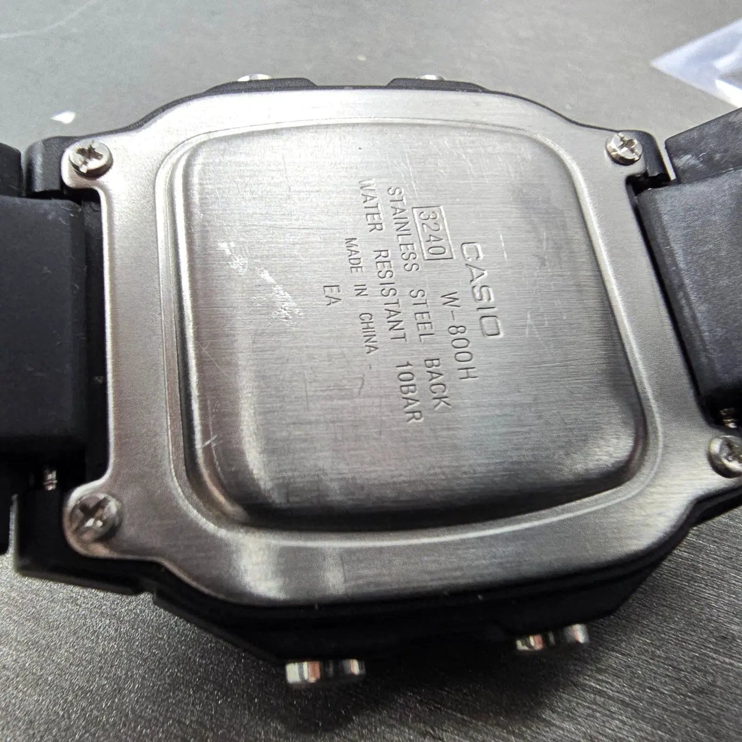 Casio Illuminator W-800H Watch Men 38mm Black Alarm Chrono Digital New Battery P9