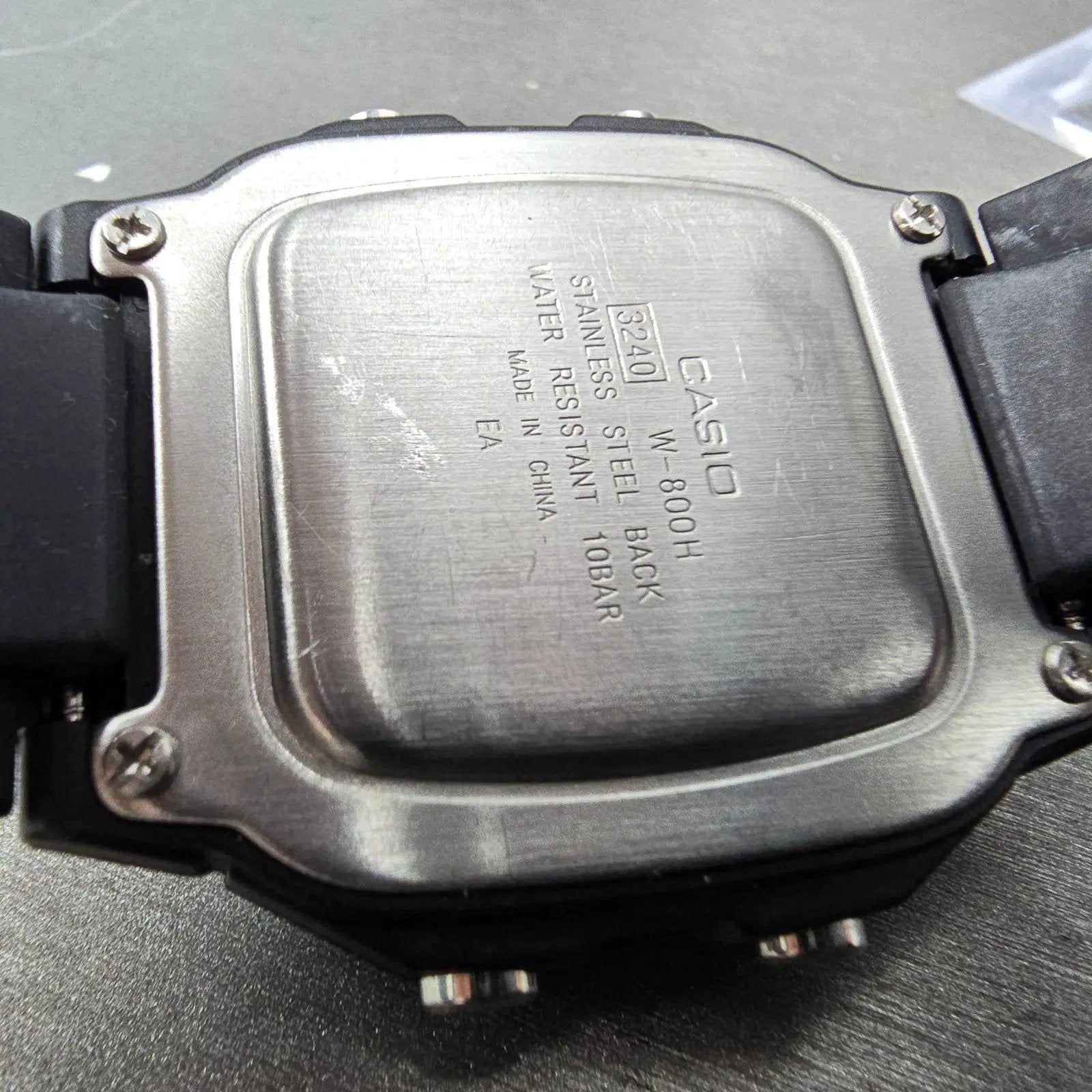 Casio Illuminator W-800H Watch Men 38mm Black Alarm Chrono Digital New Battery P9