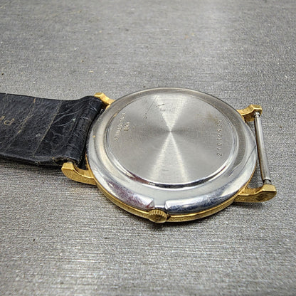 Longines Watch Men 32mm Gold Dial Gold Tone Round 6407 977 VTG PARTS13