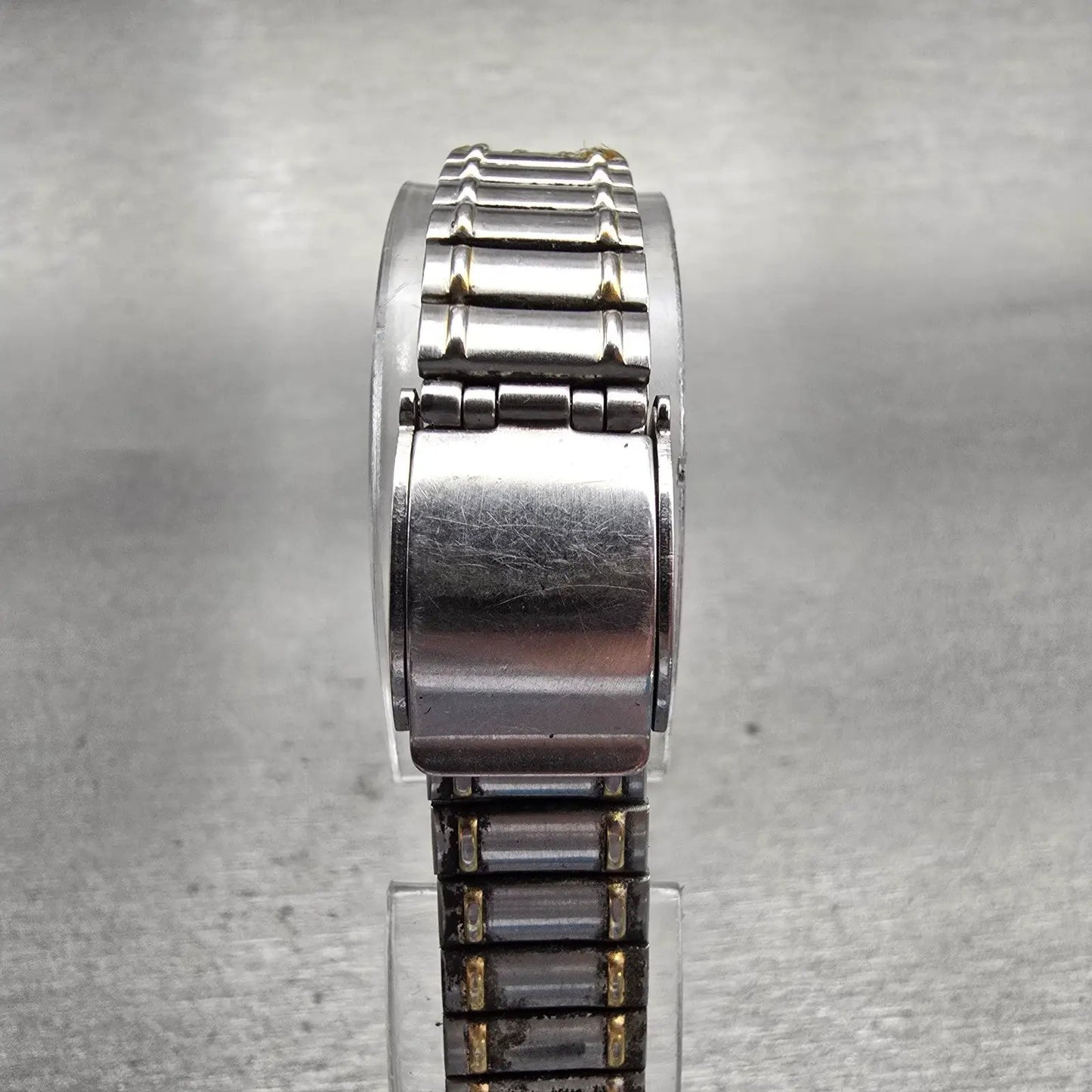 Seiko Watch Women 24mm Gray Dial Two Tone Round 7321-0150 New Battery Vintage7