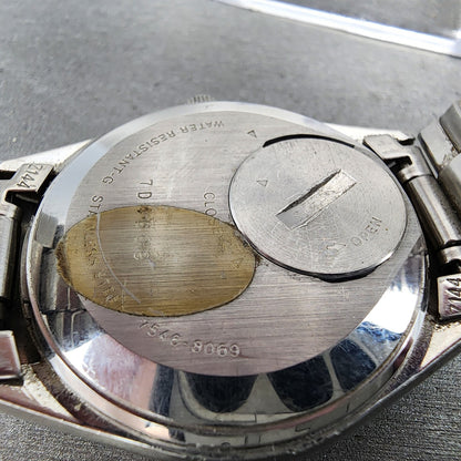 Seiko SQ Watch Men 35mm Gray Dial Steel Daydate Round 75468069 PARTS10