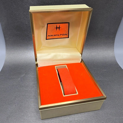 Hamilton Presentation Watch Box Case Orange Cream Vintage Square0