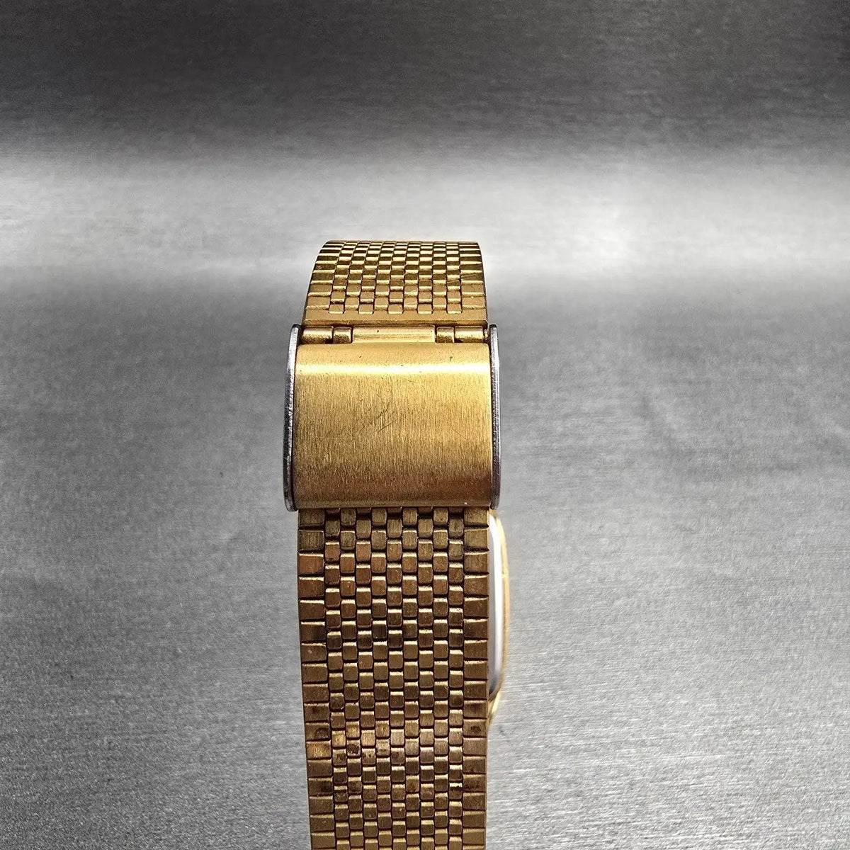 Seiko Tank Watch Men 27mm White Dial Gold Tone Rectangle 5P30-5410 New Battery7