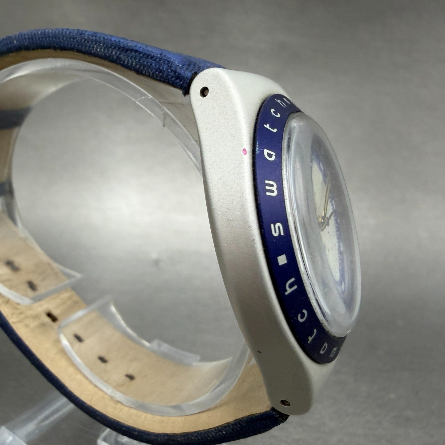 Swatch irony Blue Daemon Watch Unisex 38mm Blue Dial Silver READ!!! NewBat3