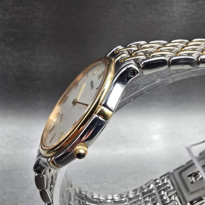 Seiko Dolce Watch Men 32mm Silver Dial Two Tone Round 5E30-6A00 New Battery2