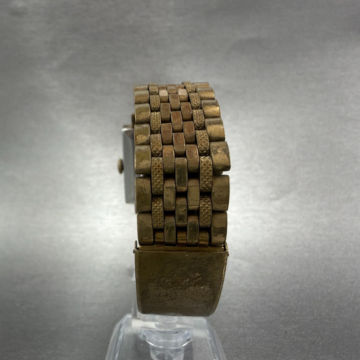 Citizen Junior Watch Men 29mm Silver Dial Gold Tone Square Manual J5110201 Runs7