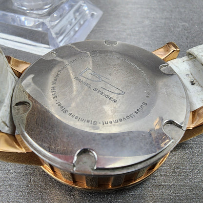Daniel Steiger Equinox Chronograph Watch Women 36mm MOP Dial Rose Gold New Batt