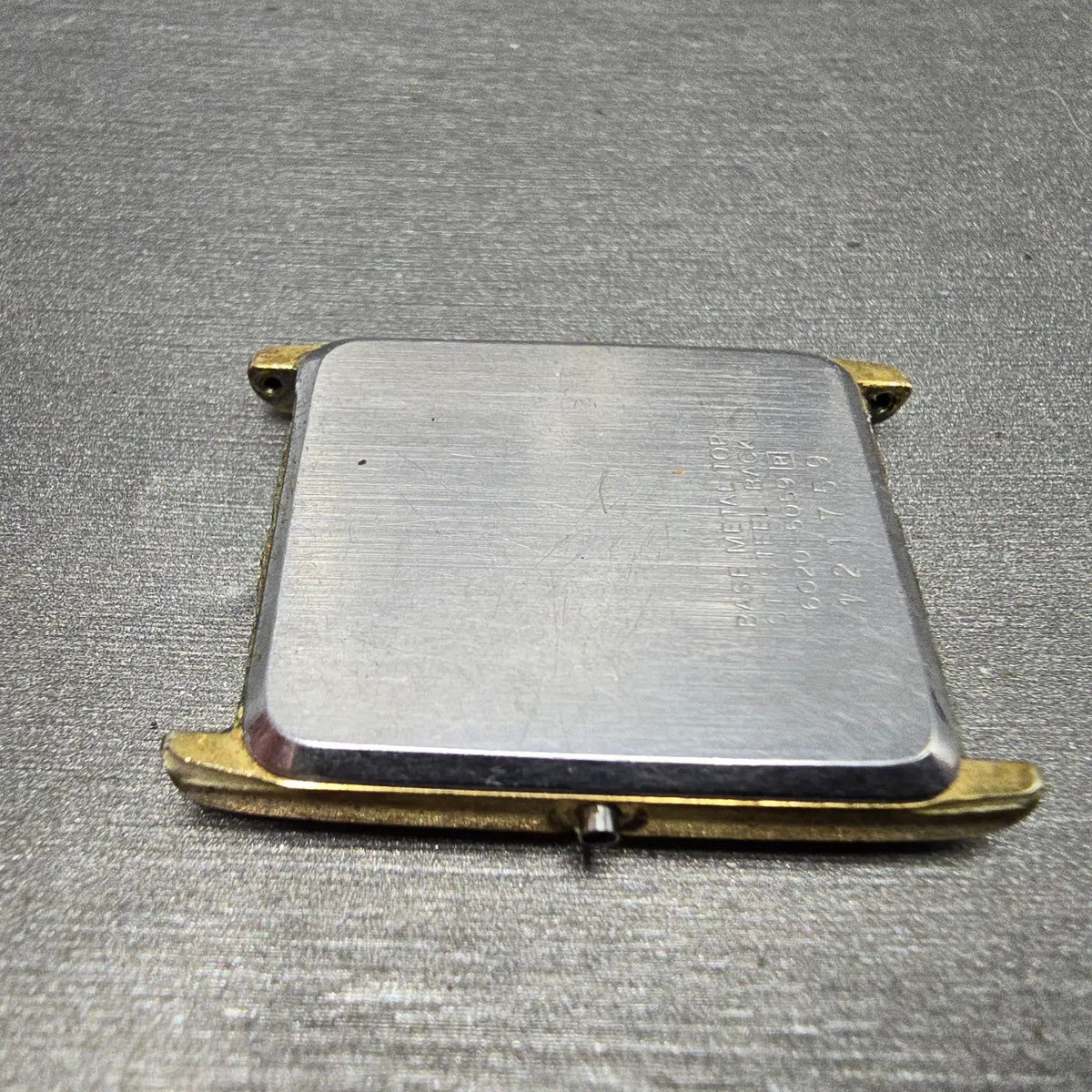 Seiko 6020-5059 Watch Case Gold Tone Rectangle 25mm Vintage8