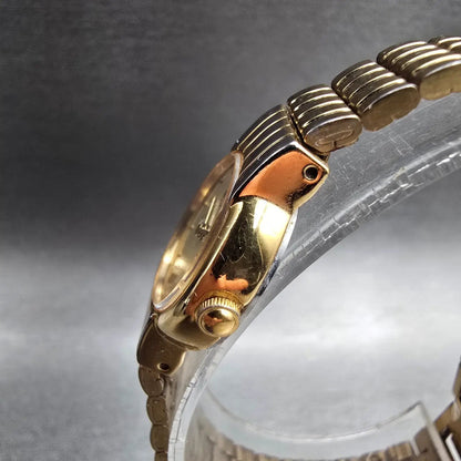 Seiko Watch Women 19mm Champagne Dial Gold Tone Round 1N00-)B10 New Battery VTG2