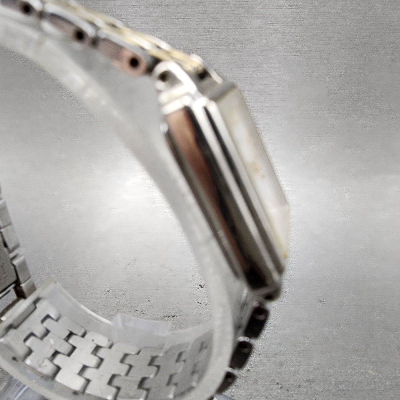 Seiko Tank Watch Women 16mm White Dial Two Tone Rectangle 1N010FH0 New Battery3