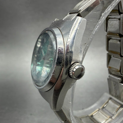 Seiko Automatic Watch Women 25mm Green Dial Silver Tone Daydate 2206-0610 Runs2