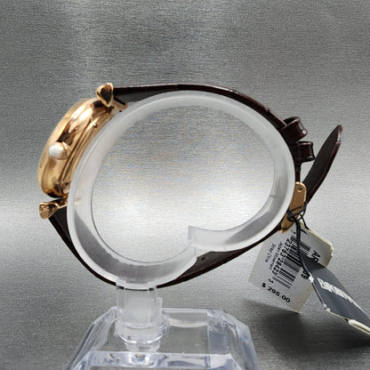Emporio Armani Gianni Watch Women 32mm Silver Dial Rose Gold Tone Round AR112696