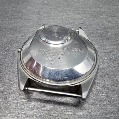 Seiko Watch Men 37mm White Dial Steel Date Round 3802 Movement 3802-7030 PARTS9