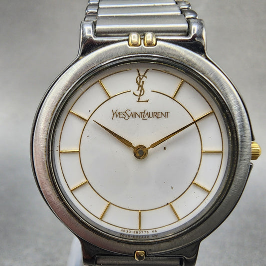 Yves Saint Laurent Watch Women 30mm White Dial Silver Round 4620E62275 PARTS0