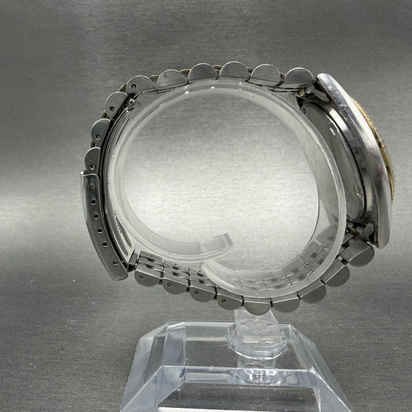 Seiko Presidential Watch 37mm Men Gold Dial Two Tone Daydate 7n43-8110 New Batt8