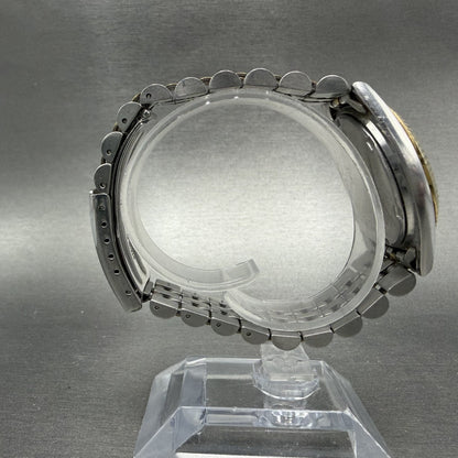 Seiko Presidential Watch 37mm Men Gold Dial Two Tone Daydate 7n43-8110 New Batt8