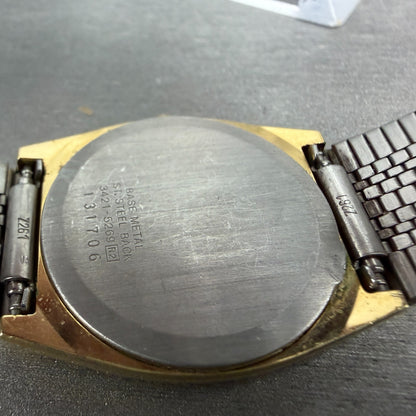Seiko Watch Unisex 30mm Silver Dial Gold Tone Oval 3421-5269 New Battery Vintage9