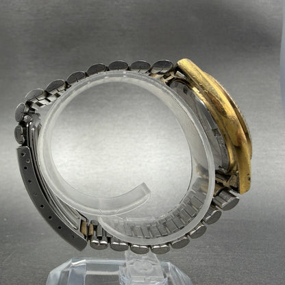 Seiko SQ Presdisent Watch Men 36mm Gold Dial Gold Tone Daydate 7123-8050 PARTS9
