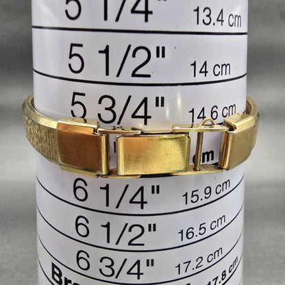 Seiko Watch Women 12mm Gold Dial Gold Tone Rectangle 2E20-6259 New Battery VTG9