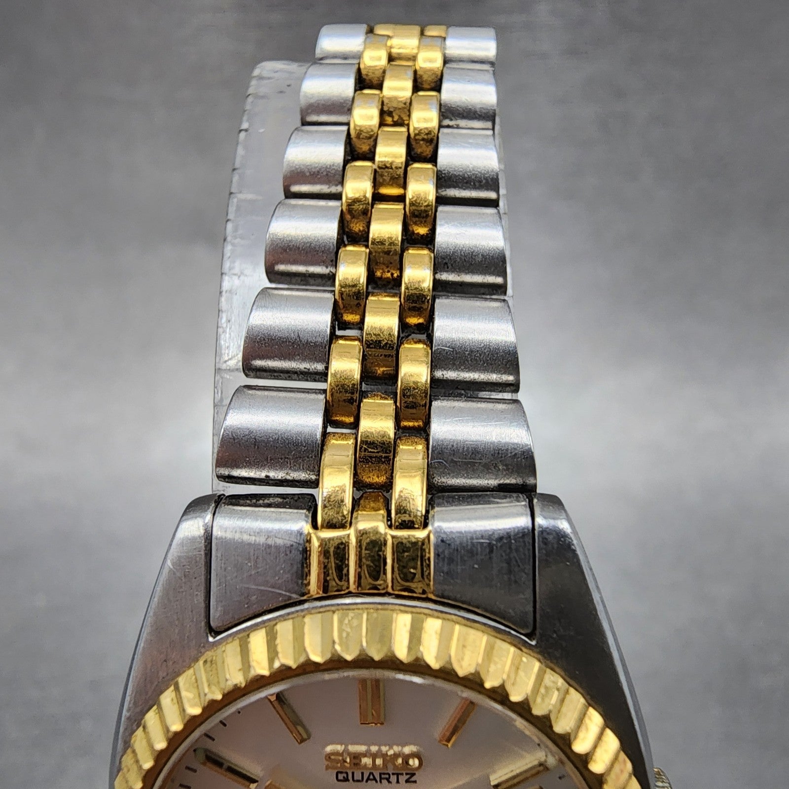 Seiko Watch Women 24mm Silver Dial Two Tone Daydate 7n830041 New Battery4