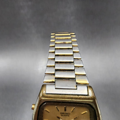 Seiko Analog Digital Watch men 33mm Gold Dial Gold Tone H448-5009 PARTS