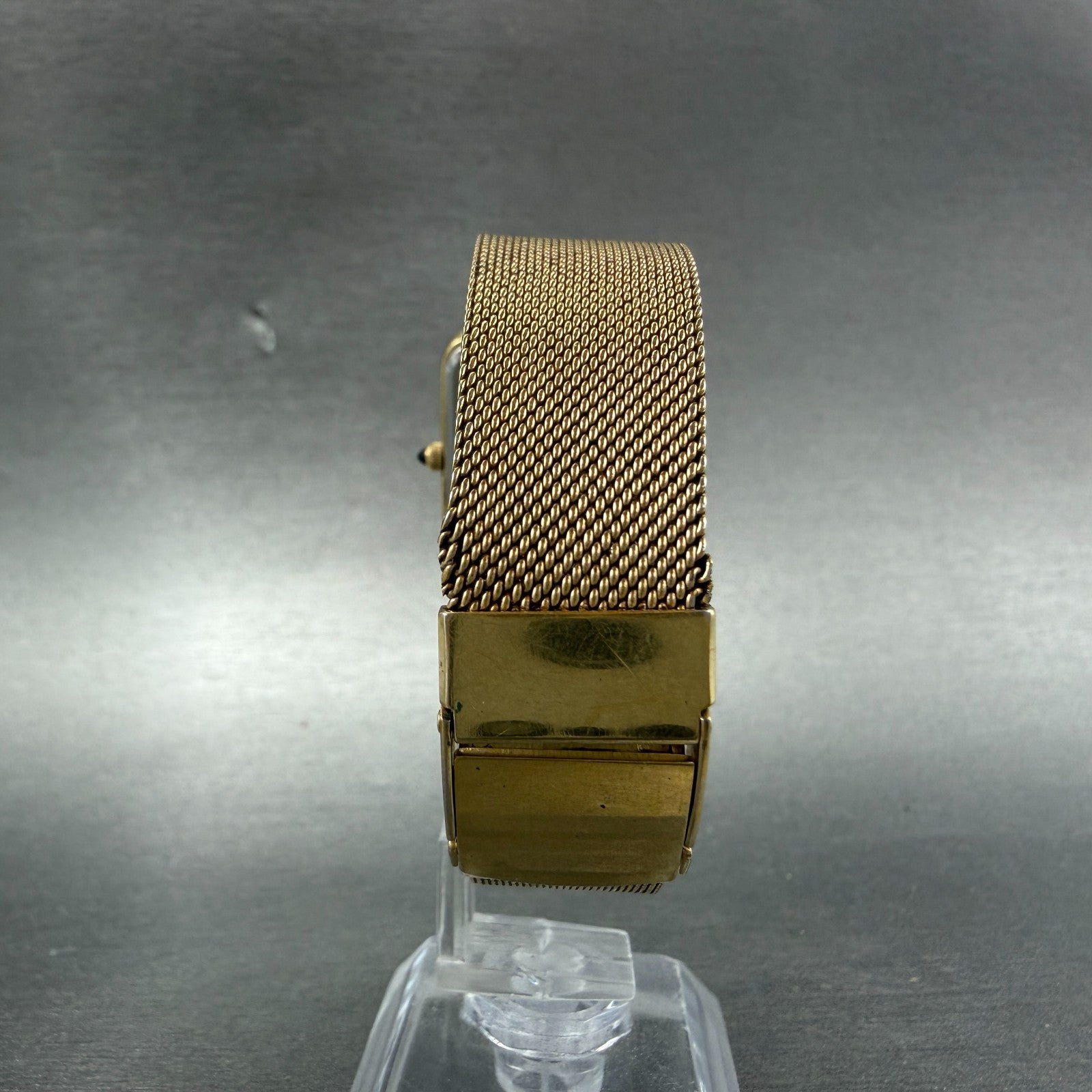 Seiko Tank Watch Men 26mm Champagne Dial Gold Tone Vintage 6020-5039 New Battery7