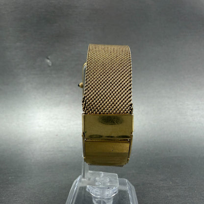 Seiko Tank Watch Men 26mm Champagne Dial Gold Tone Vintage 6020-5039 New Battery7