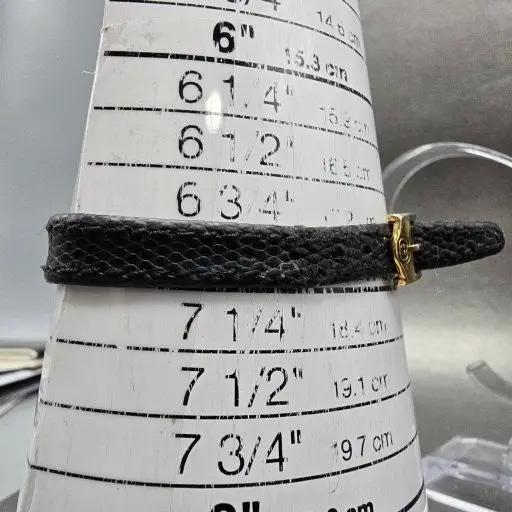 Gucci 2000L Watch Women 22mm Black Dial Gold Plated Round New Battery VTG NER12