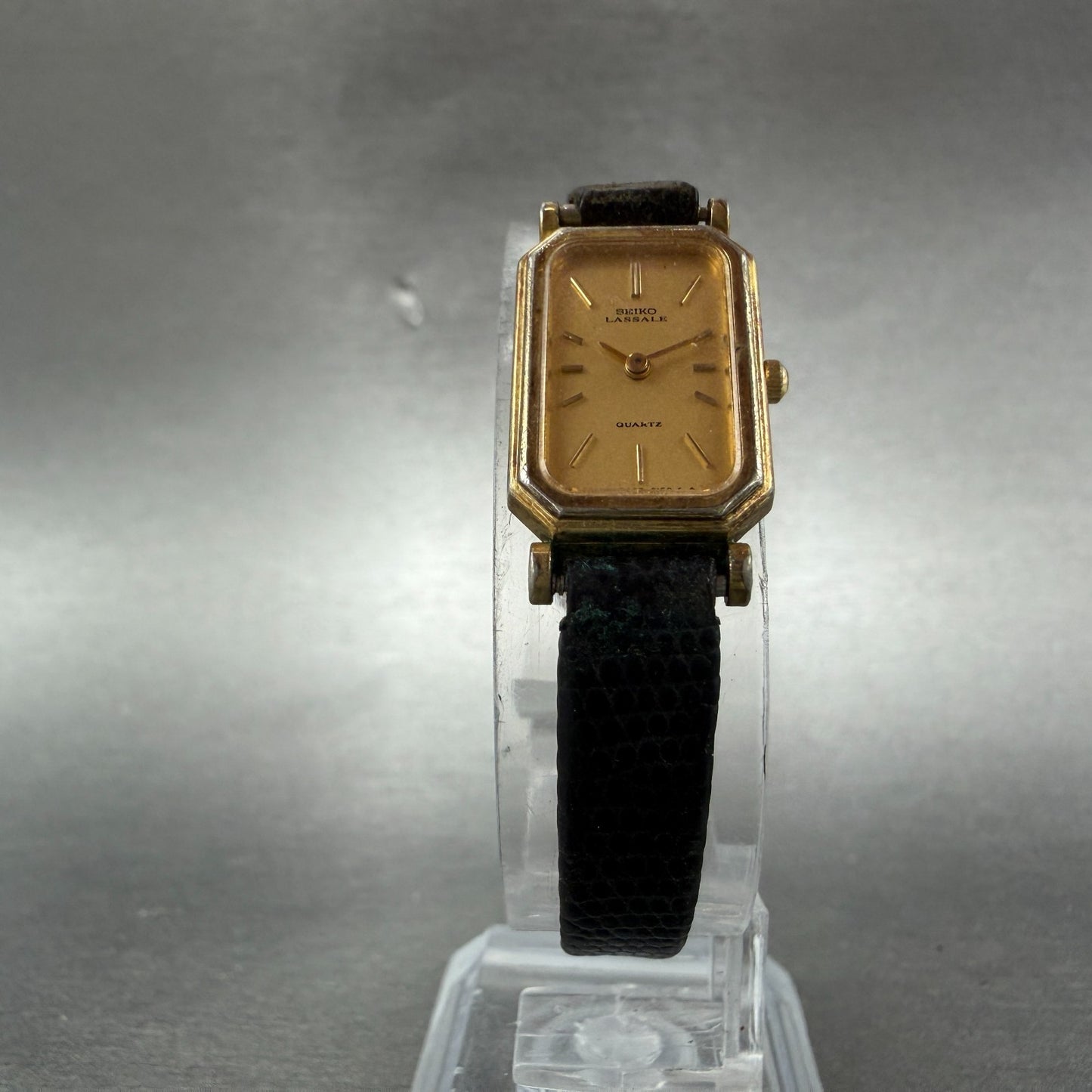 Seiko Lassale Watch Women 14mm Champagne Dial Gold Tone 8420-5839 New Battery5