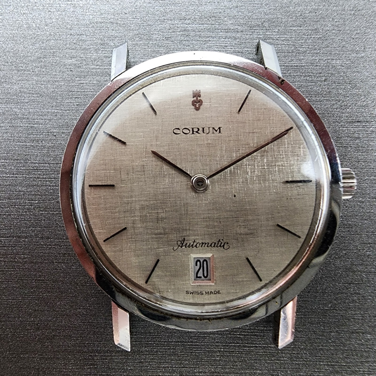 Corum Automatic Watch Men 36mm Woven Dial Steel Date 89B102 PARTS2
