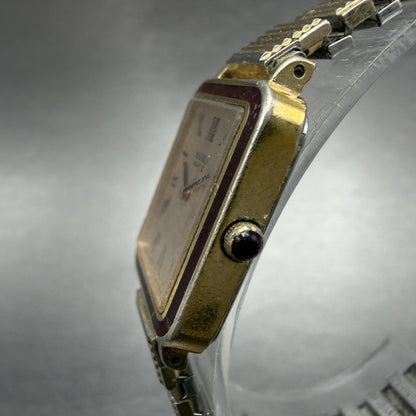 Seiko Tank Watch Women 20mm Rose Dial Gold Tone Rectangle 2320-581A New Battery2
