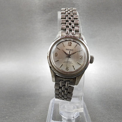 Seiko Watch Women 23mm Silver Dial Steel Round Manual Wind 2104-0091 PARTS