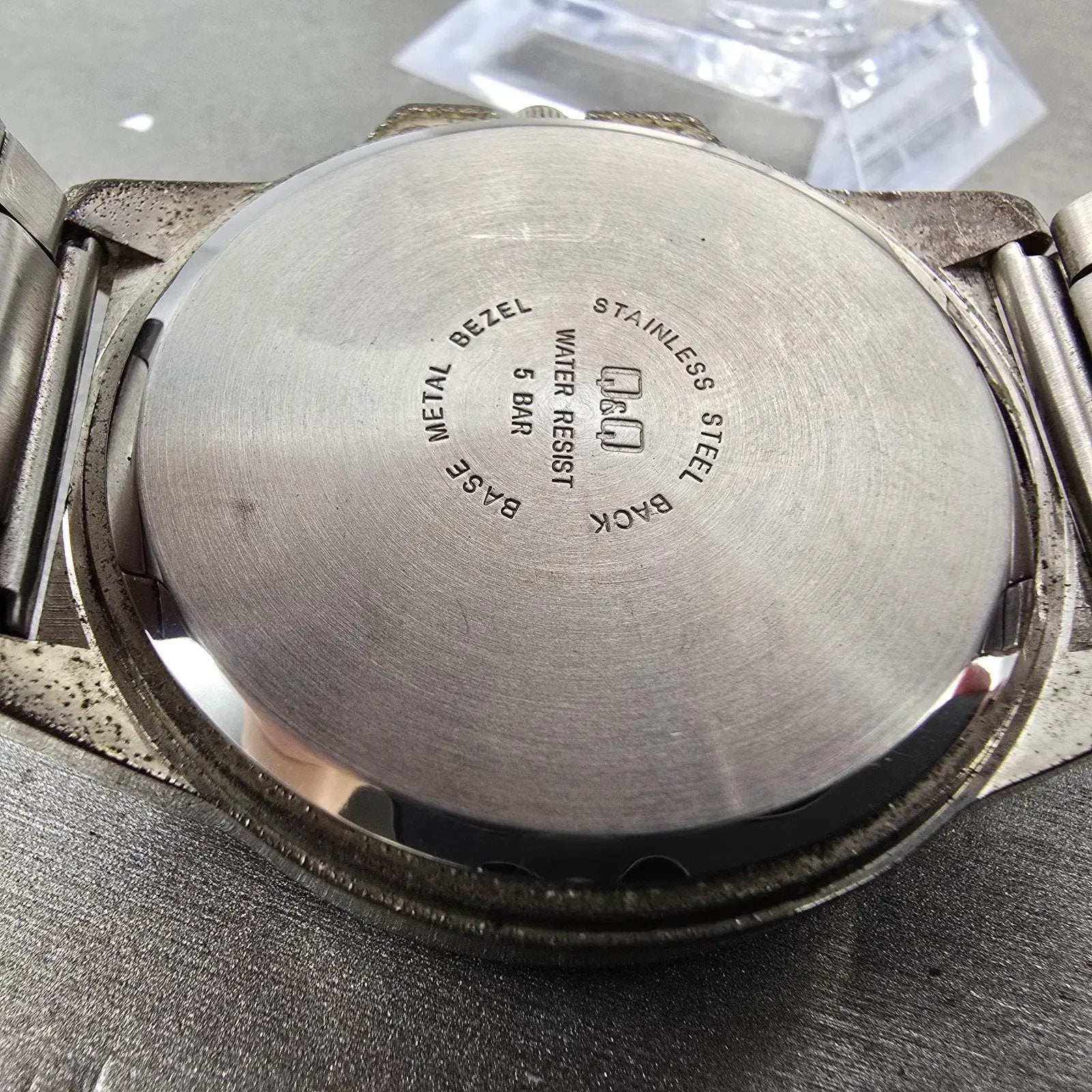 Citizen Q&Q Dive Watch Men 45mm White Dial Silver Tone Round New Battery9