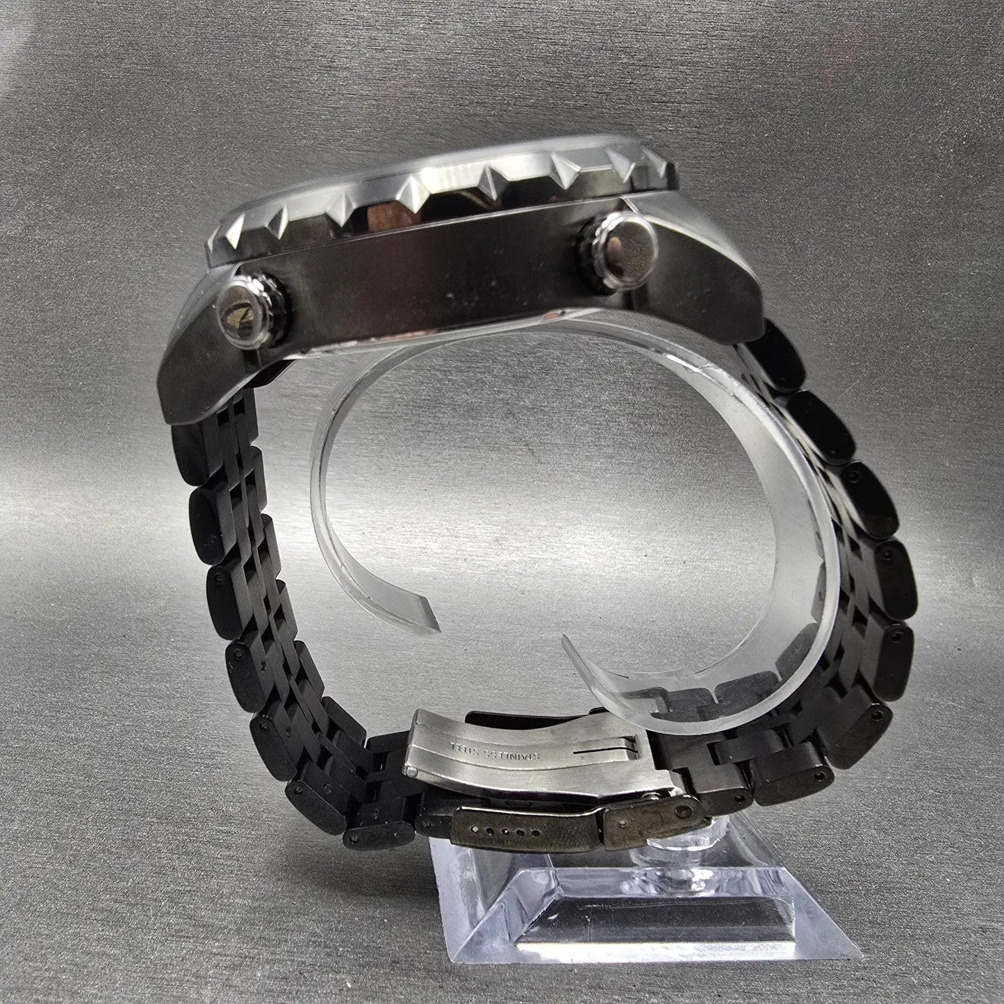 Invicta Coalition Forces Watch Men 57mm Black Dial Black Tone Round New Battery8