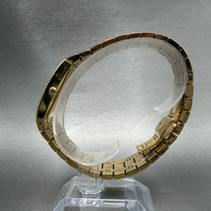 Wittnauer  Tank Watch Men 28mm Black Dial Gold Tone Rectangle 11D16 New Battery6