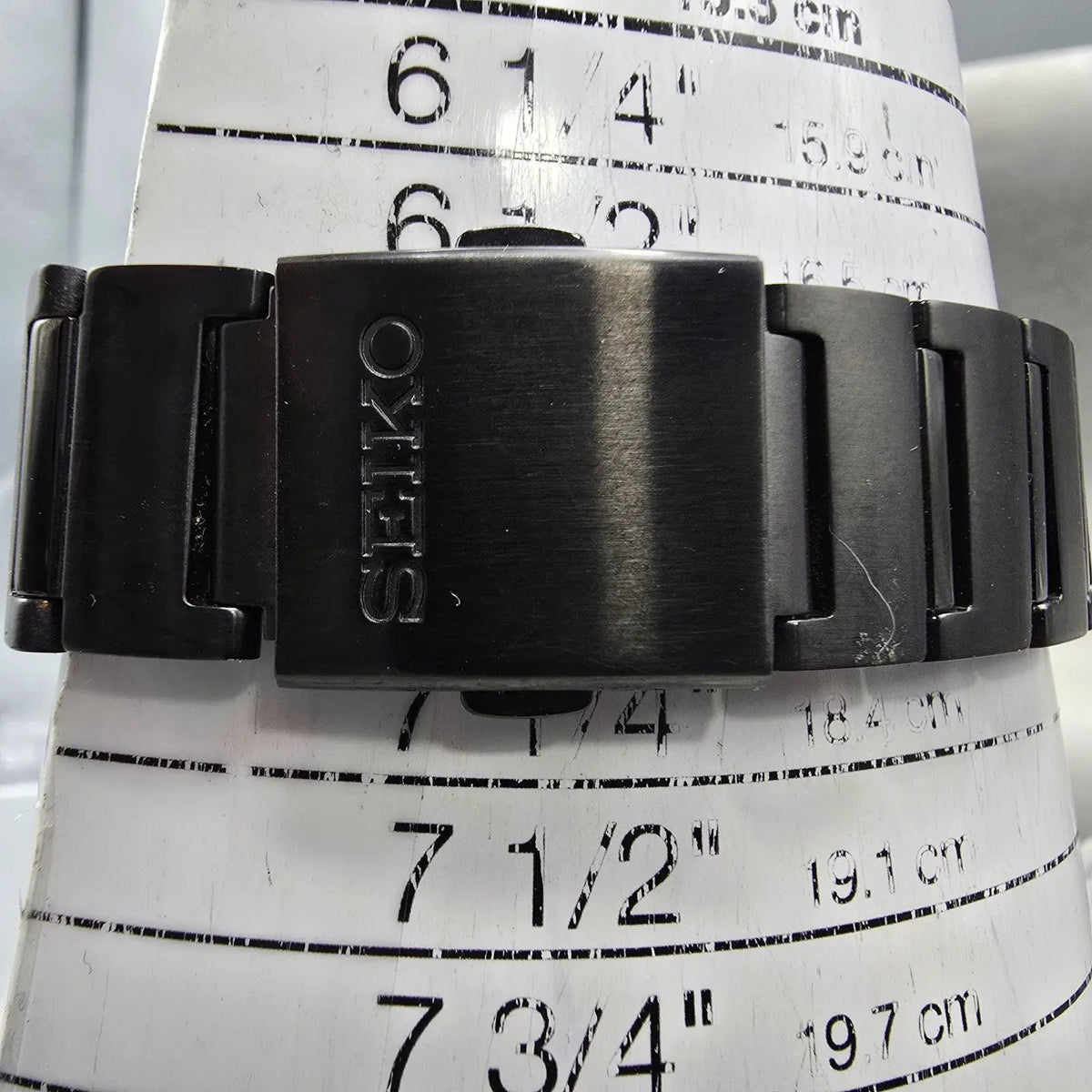 Seiko Spirit Chronograph Watch Men 41mm Black Dial Black Date Solar Alarm Works11