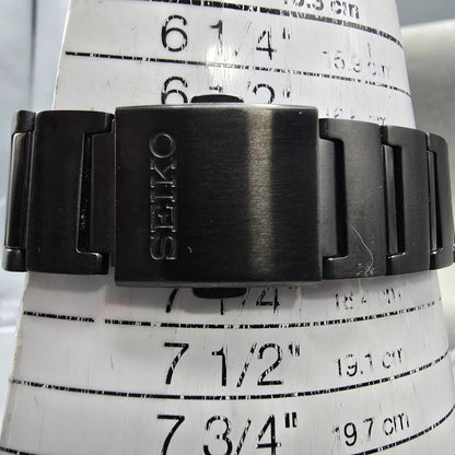 Seiko Spirit Chronograph Watch Men 41mm Black Dial Black Date Solar Alarm Works11