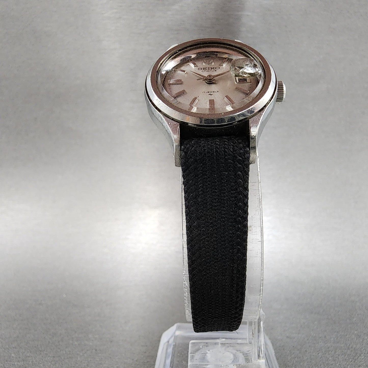 Seiko Chorus Watch Women 25mm Silver Dial Steel Date Manual 21180200 Runs VTG5