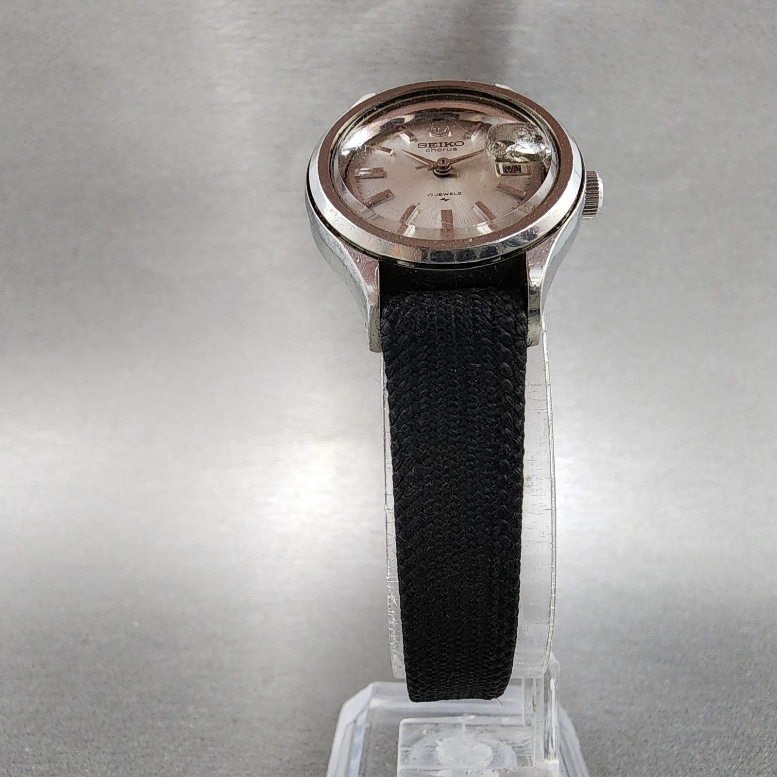 Seiko Chorus Watch Women 25mm Silver Dial Steel Date Manual 21180200 Runs VTG5