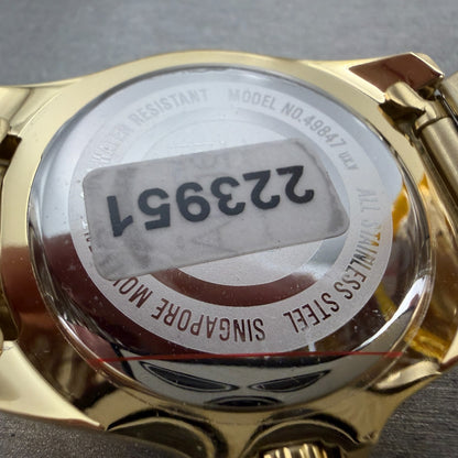 Invicta Angel Watch Women 38mm Gold Dial Gold Tone Date Round Crystal Bezel498476