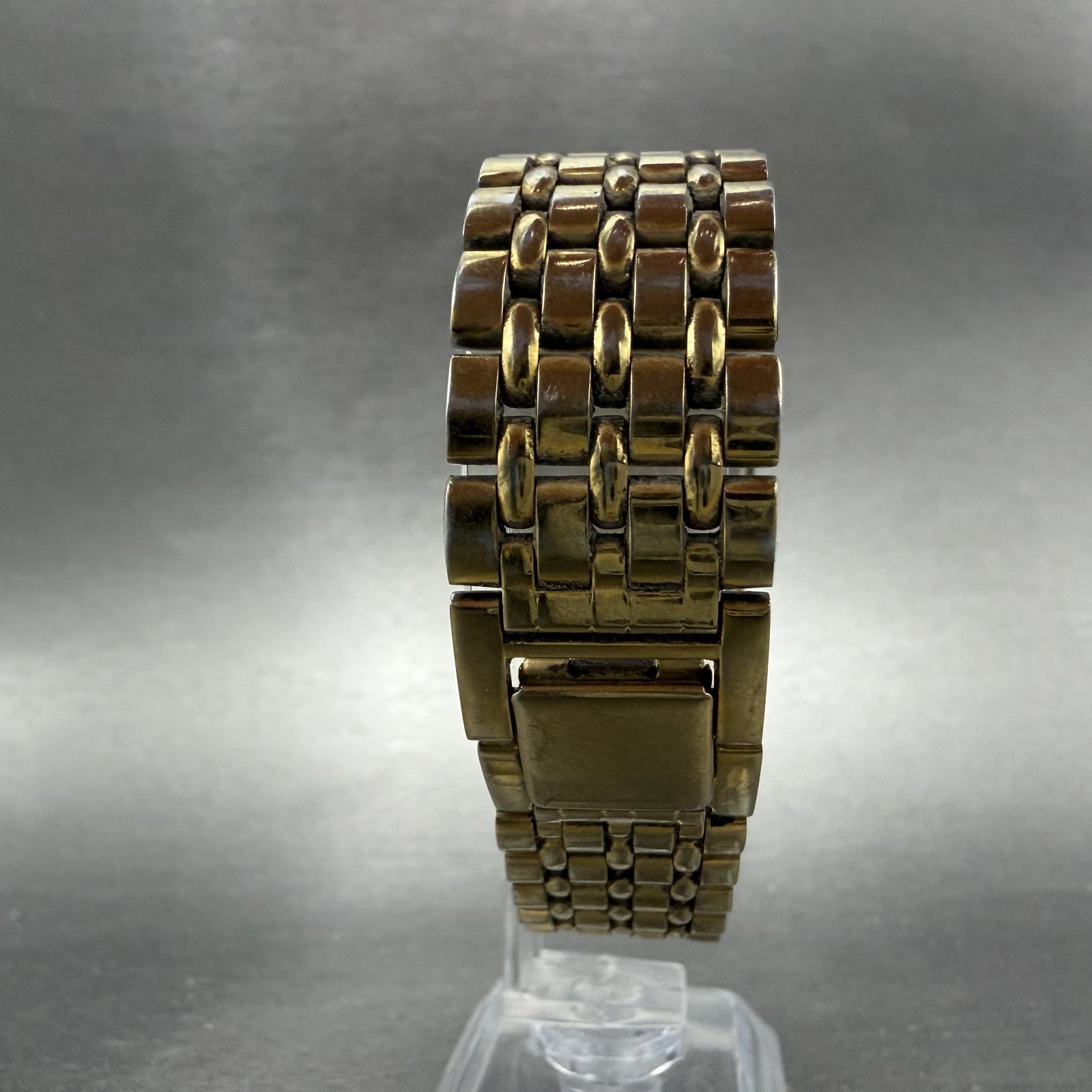 Seiko Tank Watch Men 27mm Champagne Dial Gold Tone Date 7n29-5b29 New Battery7