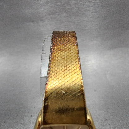 Seiko Watch Women 21mm Champagne Dial Gold Tone Rectangle 433210 New Battery4