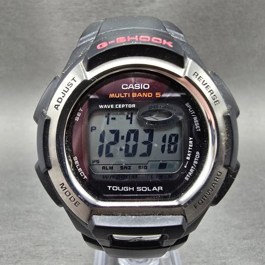 Casio G-Shock GW-800 Watch Men 42mm Digital Black Silver Alarm Chrono Solar0