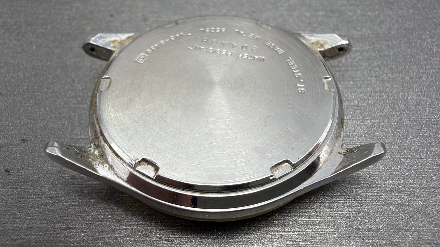 Seiko Watch Men 35mm Silver Dial Two Tone Round Daydate Vintage 7N43-8A39 PARTS8