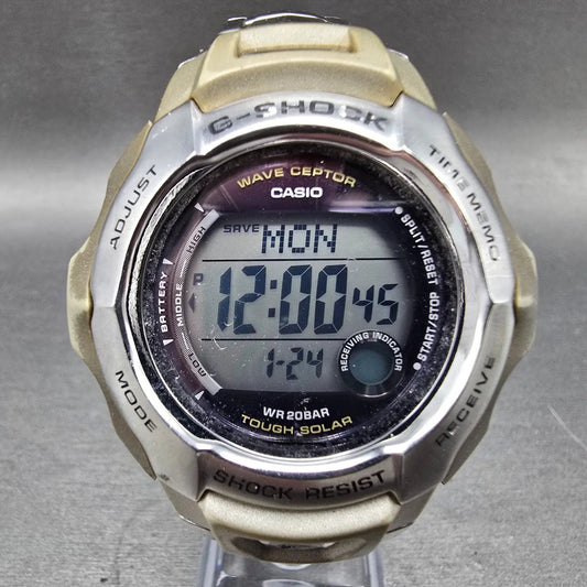 Casio G-Shock GW-700DJ Watch Men 46mm Gray Silver Solar Alarm Chronograph Runs0