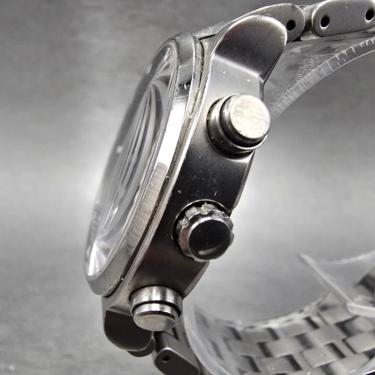 Citizen Eco-Drive Attesa Watch Men 38mm Black Dial Titanium Chrono Alarm Works2