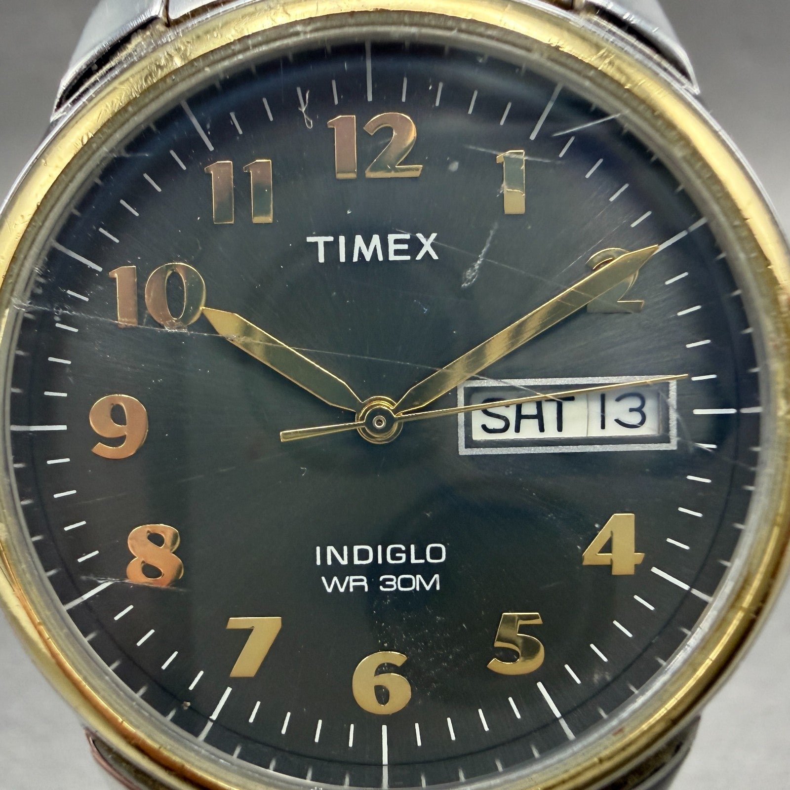 Timex Easy Reader Watch Men 36mm Gray Dial Two Tone Date Round new Battery ABDC1